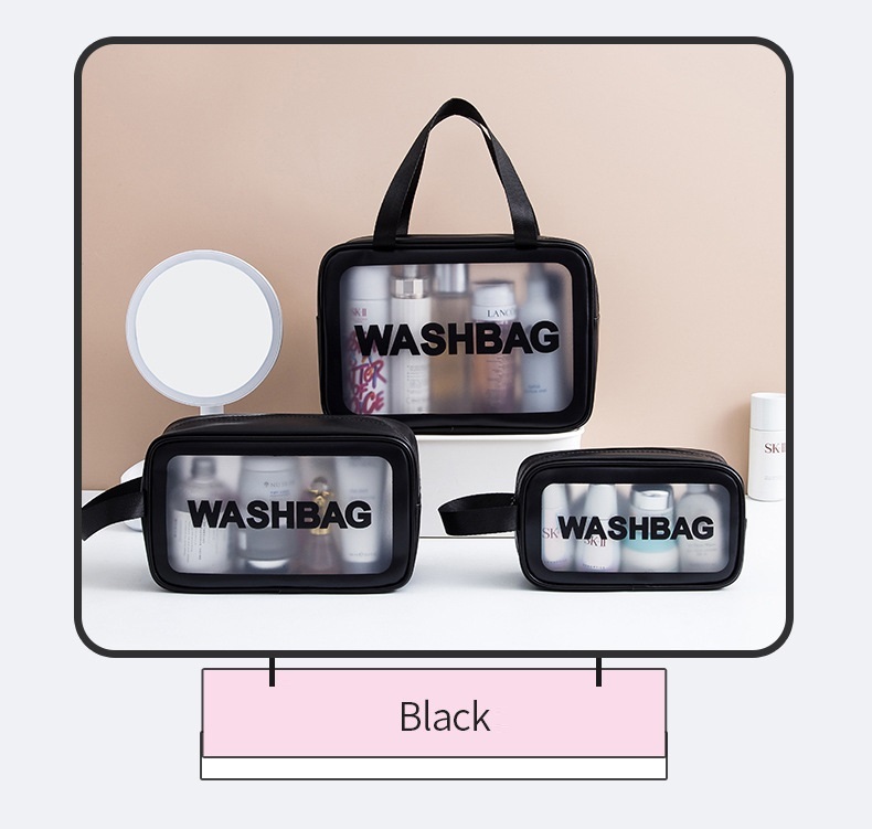 Wholesale PU Frosted Transparent Toiletry Bag | Custom Waterproof Travel Cosmetic Pouch | Louis Bags