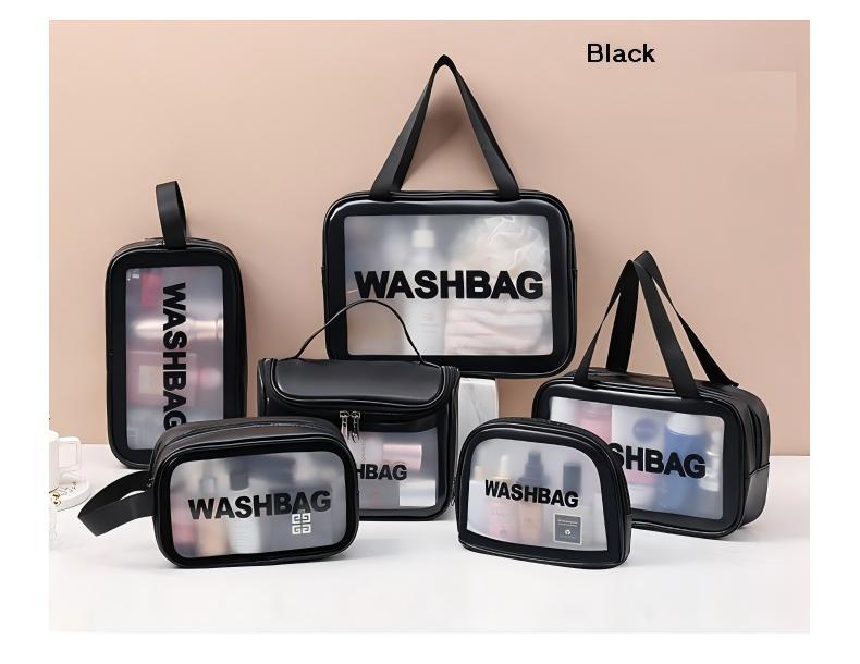 Wholesale Transparent Makeup Bag 6-Piece Set | Custom PVC Toiletry Pouch | Louis Bags