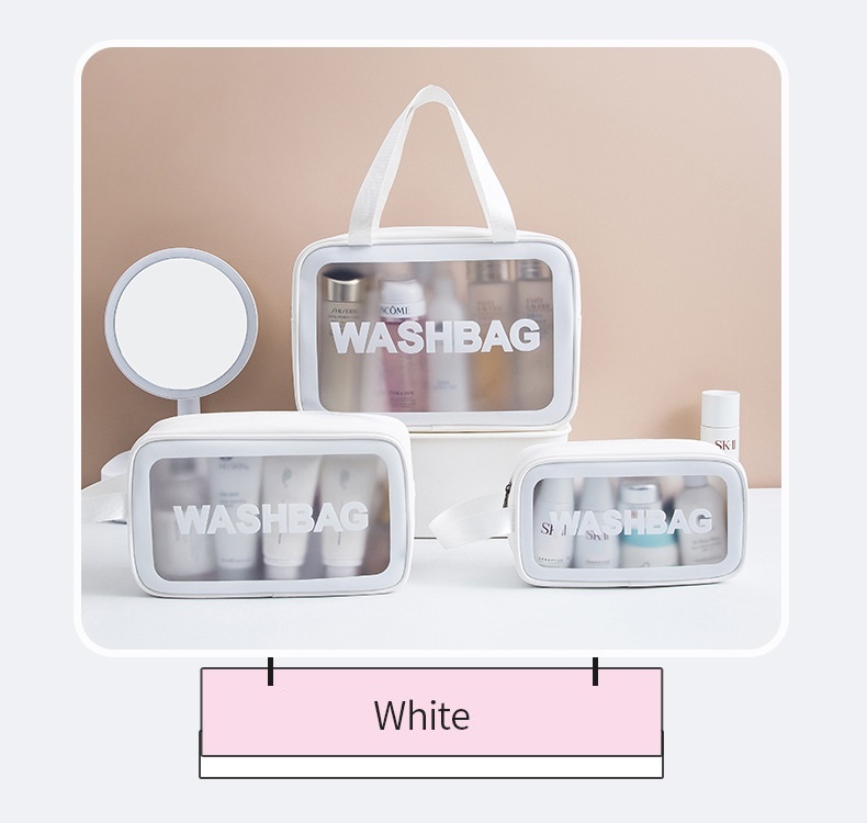 Wholesale PU Frosted Transparent Toiletry Bag | Custom Waterproof Travel Cosmetic Pouch | Louis Bags