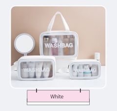Wholesale PU Frosted Transparent Toiletry Bag | Custom Waterproof Travel Cosmetic Pouch | Louis Bags