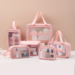 Wholesale Transparent Makeup Bag 6-Piece Set | Custom PVC Toiletry Pouch | Louis Bags