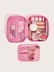 Wholesale Rose Red Square Cosmetic Bag | Custom Makeup Organizer Pouch | Louis Bags