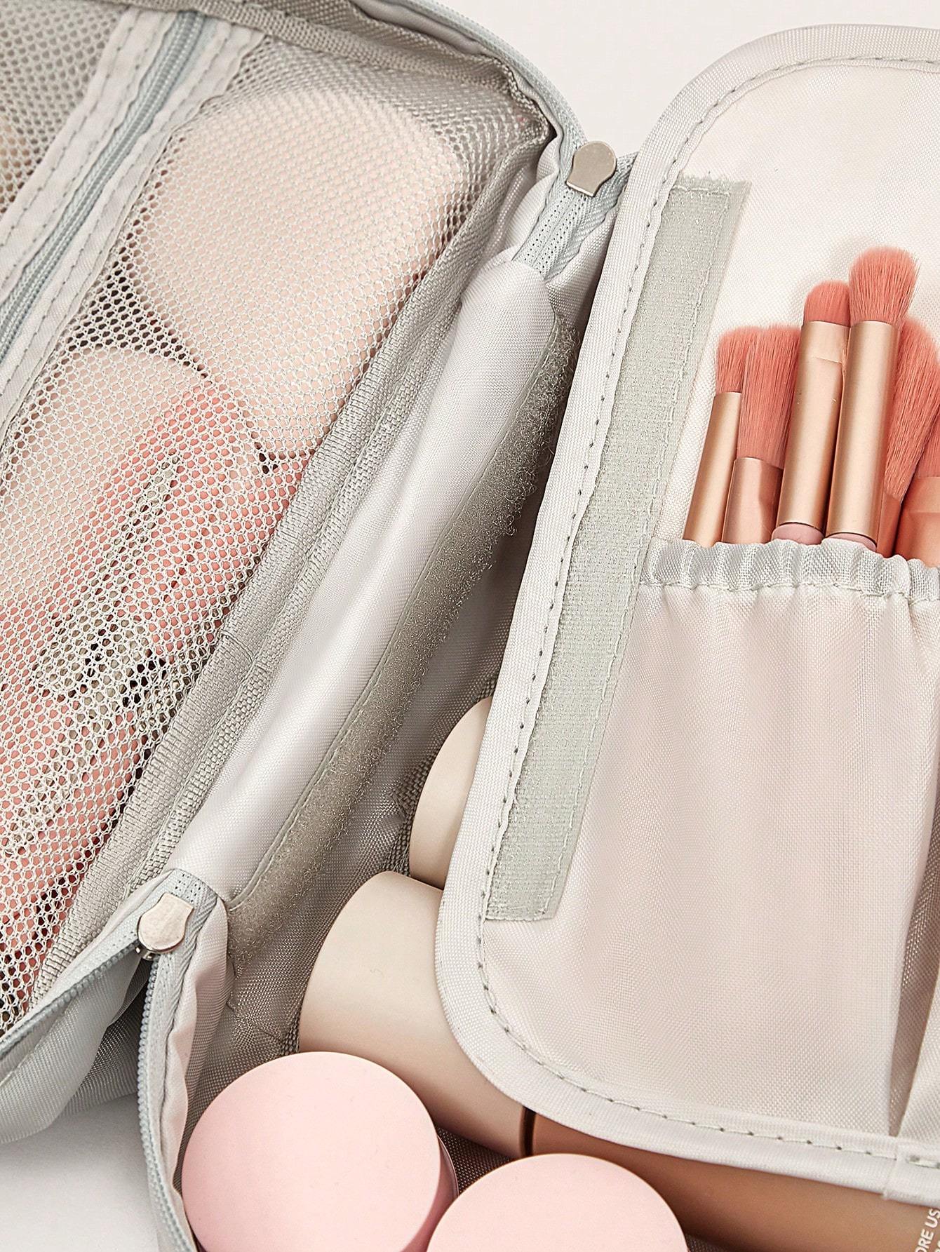 Wholesale Gray Square Cosmetic Bag | Custom Makeup Organizer Pouch | Louis Bags