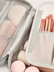 Wholesale Gray Square Cosmetic Bag | Custom Makeup Organizer Pouch | Louis Bags