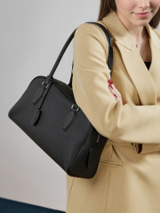Wholesale Bowling Boston Bag | Top Layer Cowhide Long Handle Shoulder Bag | Louis Bags