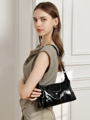 Wholesale Underarm Tote Bag | Genuine Oil Wax Leather Shoulder Handbag | Louis Bags