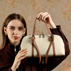 Wholesale Bowling Boston Bag | Genuine Leather Tote Shoulder Handbag for Commute | Louis Bags