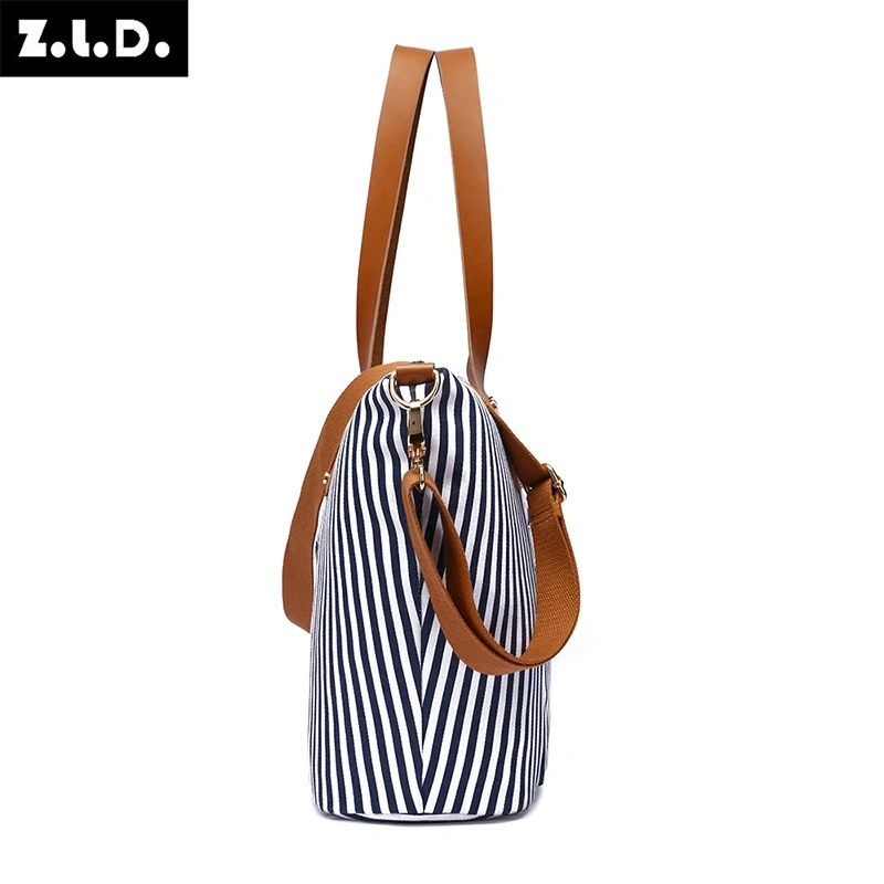 Wholesale Striped Canvas Beach Bag Manufacturer | Custom Women's Handbag Tote for Casual Summer | Louis Bags
