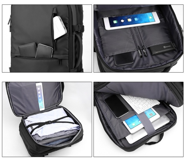 Large Capacity Expandable Travel Backpack 2026, Men's Outdoor Hiking Backpack Oxford Cloth Weekend Camping Trekking Rucksack