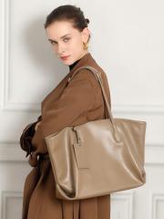 Wholesale Vegetable Tanned Leather Tote Bag | Large Capacity Commuter Handbag | Louis Bags