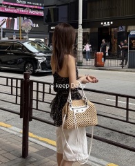 Wholesale Raffia & Oil Wax Leather Handbag | Fashion Tote for Women | Louis Bags