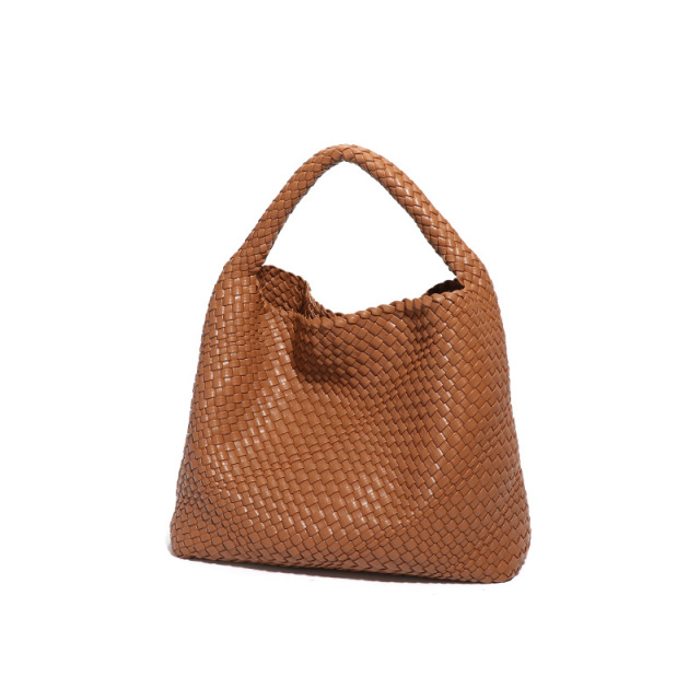 Custom Woven Shoulder Bag Set Women Fashion Casual Soft Texture Handbag with Detachable Pouch ODM