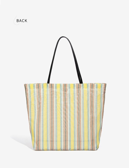 Handmade Rainbow Stripe Tote Bag 2026 New Shoulder Underarm Bag Set with Small Pouch OEM