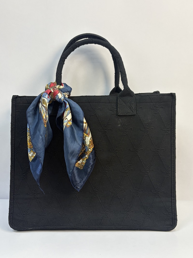 Custom Jacquard Large Tote Bag | Detachable Scarf for Handles | Louis Bags