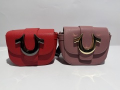 PU Shoulder Bag with Large Metal Logo & Logo Webbing Strap | Louis Bags