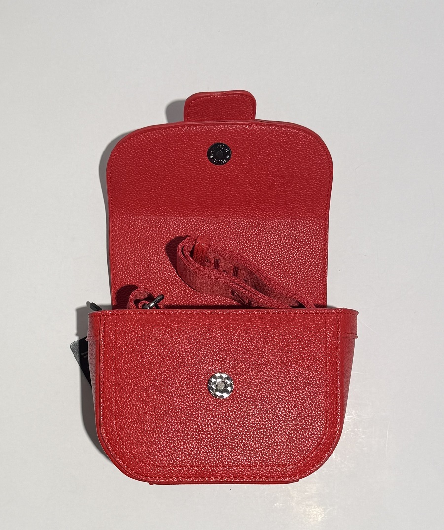 PU Shoulder Bag with Large Metal Logo & Logo Webbing Strap | Louis Bags
