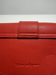 PU Shoulder Bag with Large Metal Logo & Logo Webbing Strap | Louis Bags