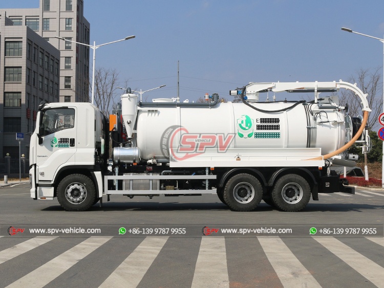 14,000 Liters Combined Vacuum Jetting Truck ISUZU - Left 