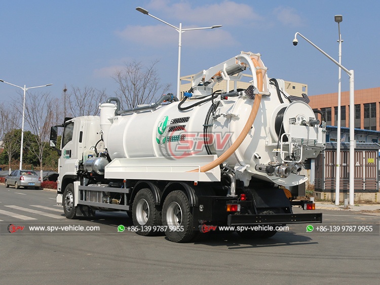 Combination Sewer Cleaner Truck ISUZU - Rear Left