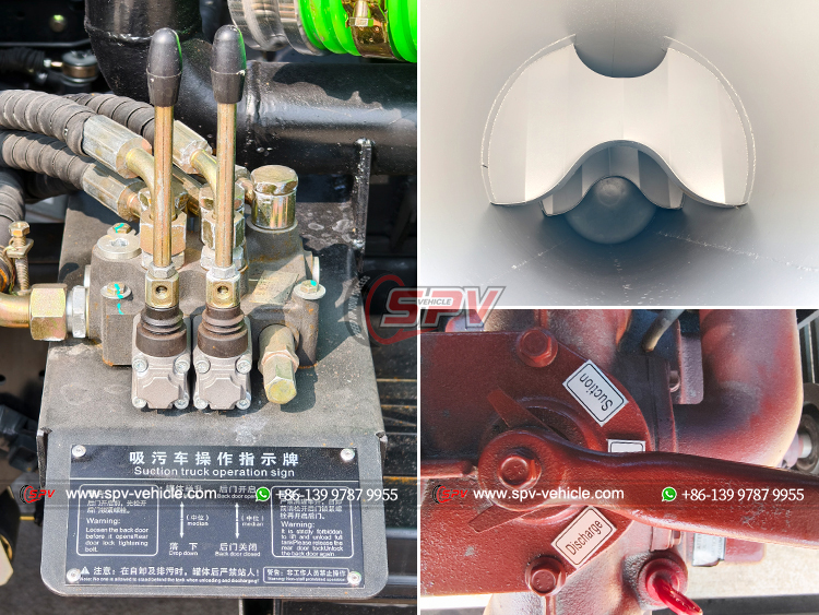 ISUZU 4000L Suction Truck-Tank Interior and Operate Valves Details