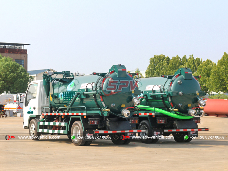 ISUZU 4X2 4,000 Litres Sewer Cleaning Truck - Rear Left