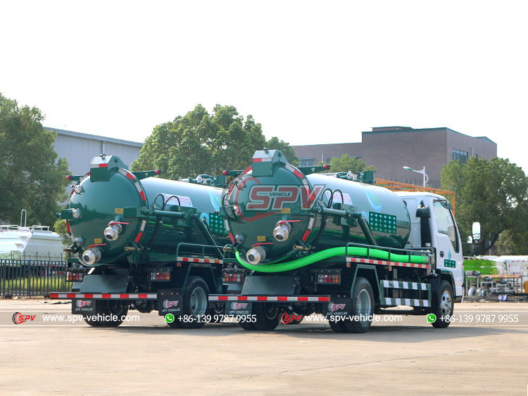 ISUZU Light-duty Sewage Vacuum Truck - Rear Right