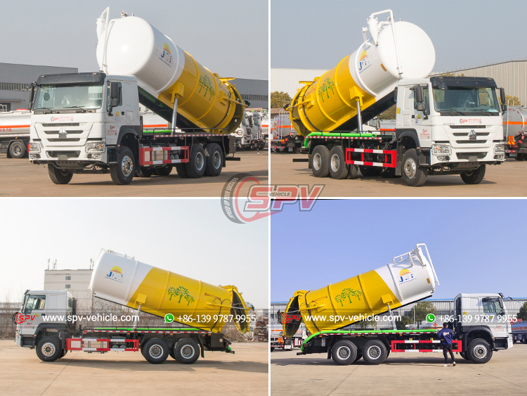 20000L Sewage Pump Truck - Tank Lifting