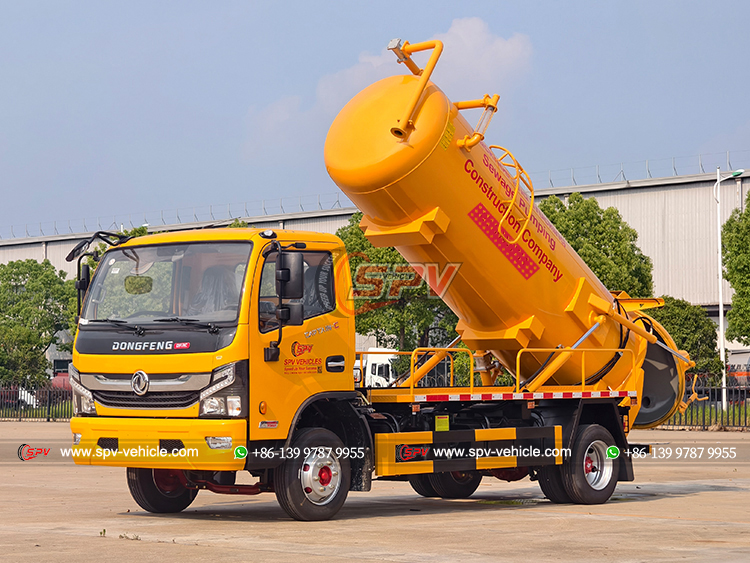 DONGFENG 5,000 Litres Sewer Vacuum Truck - Tank Lifting