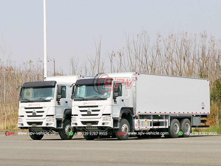 HOWO 6x4 Insulate Cargo Van Truck - Front Left