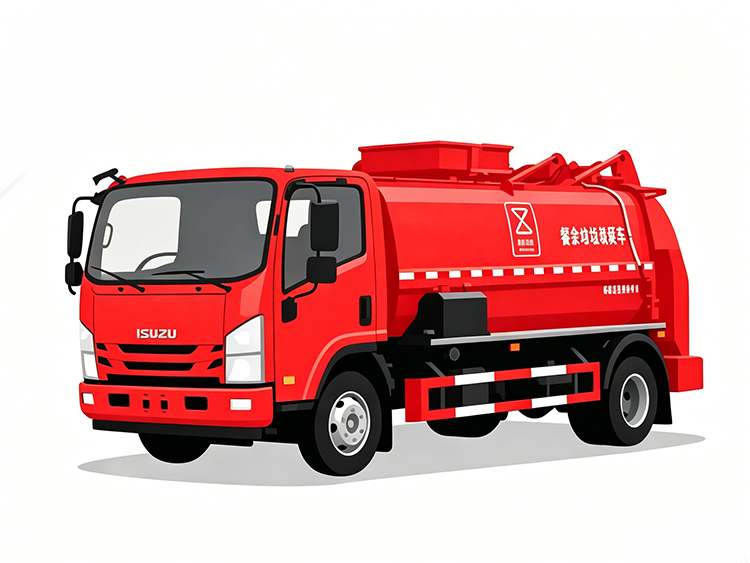 ISUZU Food Waste Garbage Truck-SPV-vehicle