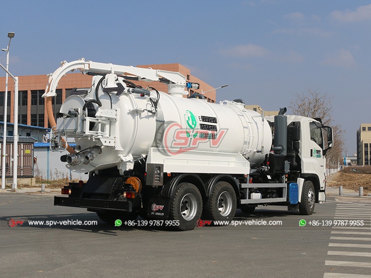14,000 Litres Jetting and Suction Truck ISUZU - Rear Right