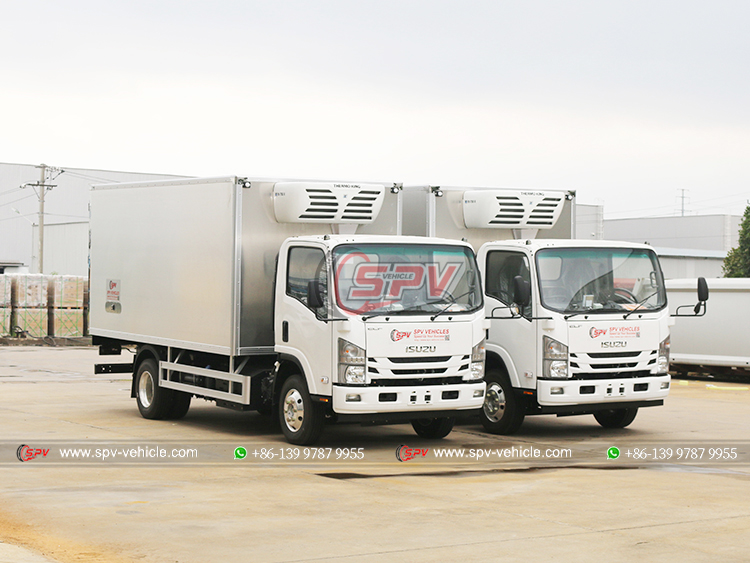 2 Units of Aluminum Alloy Reefer Van Trucks - Front Right