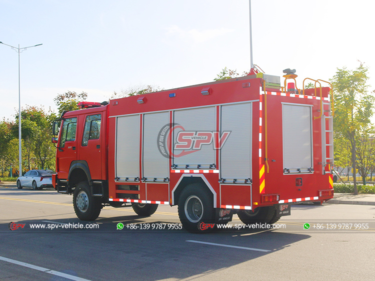 HOWO Off-Road Foam Fire Truck - Rear Left