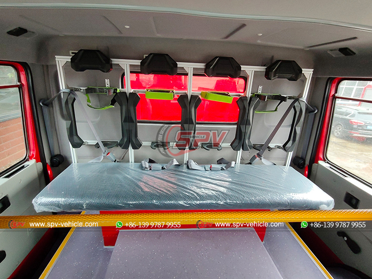 Sleeper inside Cabin of 4x4 Fire Truck