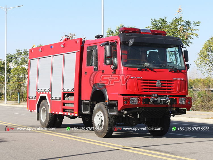 HOWO 5 CBM Off-Road Fire Tender