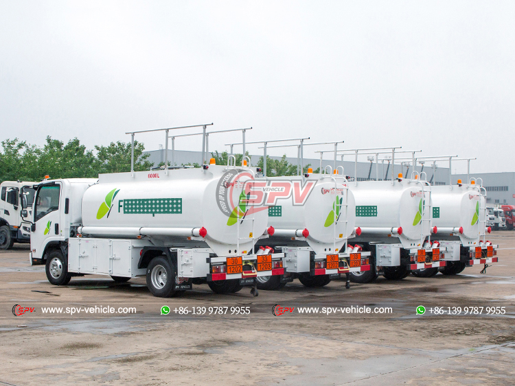 4 Units 6,000 Liters Fuel Transfer Lorry - Rear Left