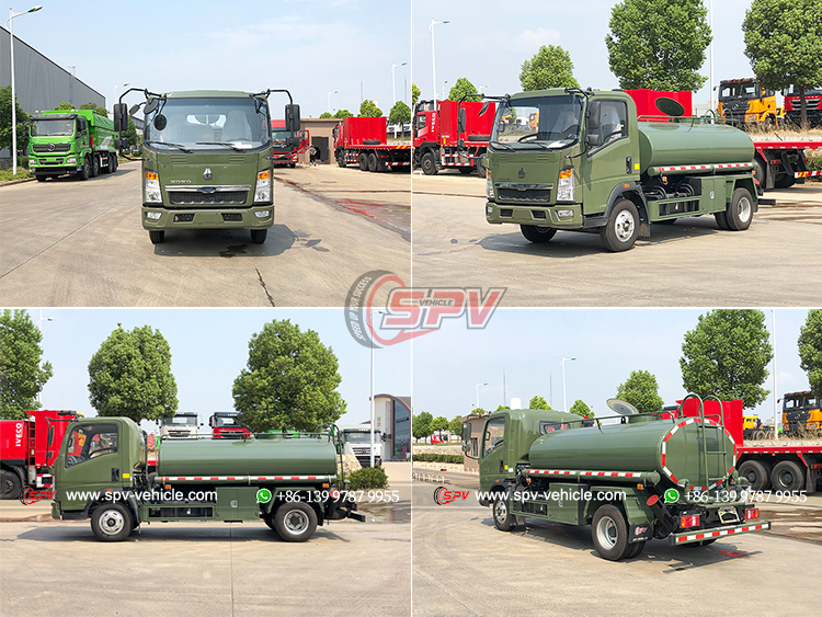 HOWO 5,000L Military Water Tanker