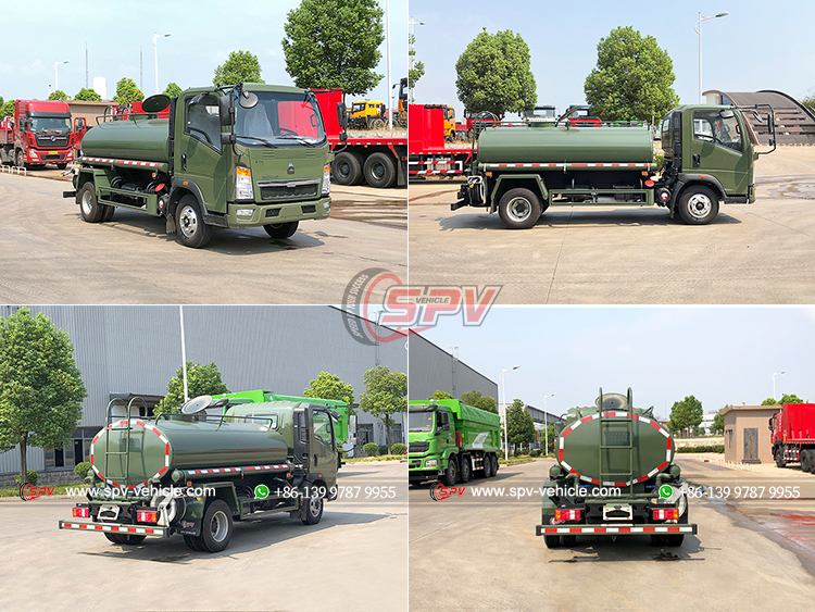 HOWO 5,000L Military Water Tanker