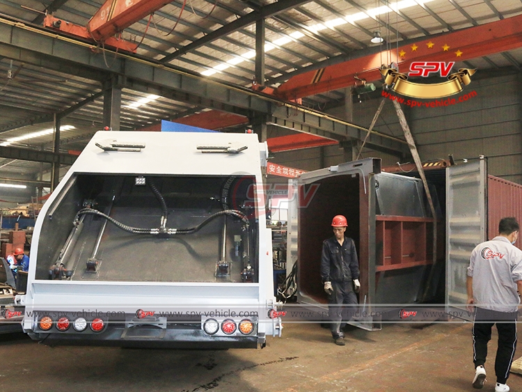 11 CBM Rubbish Compactor SKD - Loading into Container