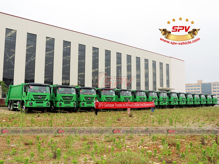 1st Shipment for 15 Units of IVECO 20 CBM Garbage Compactor Trucks to Gabon