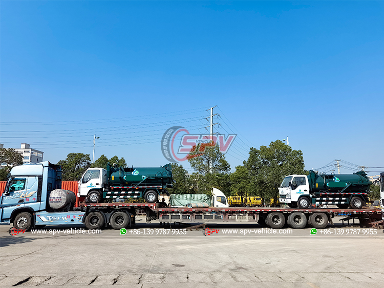 2 Units of ISUZU Sewage Cleaning Trucks Shipped to Loading Port
