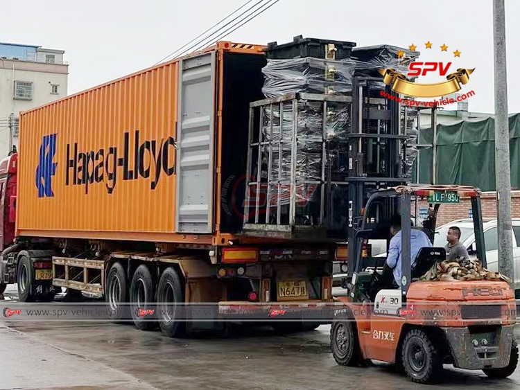 3rd Shipments of plastic dustbins 660L Loading Into Container