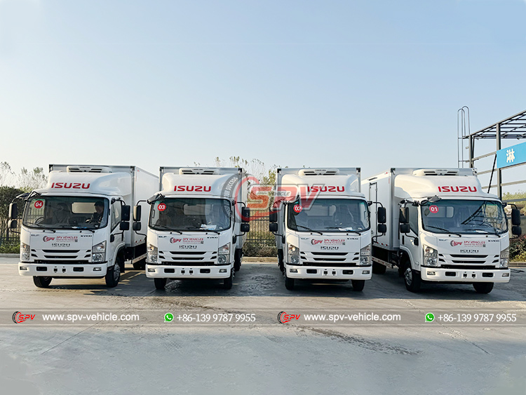 4 Units of Chiller Van Trucks ISUZU