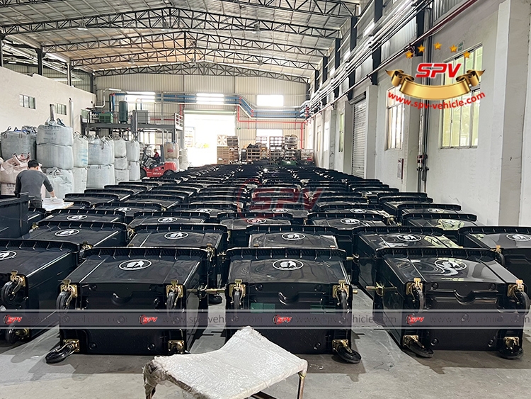 SPV Plastic Dustbins 660L in Factory