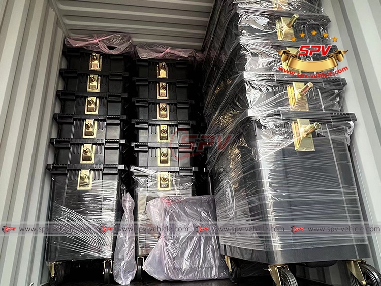 SPV Shipped 3486 pcs of Plastic Dustbins 660L to Africa