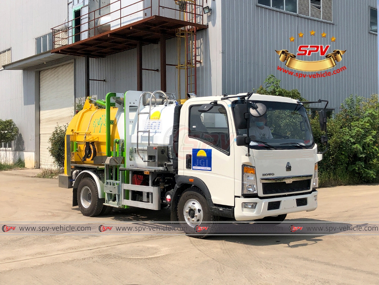 HOWO 5 CBM Kitchen Trash Collection Truck