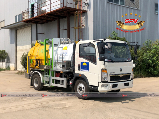 HOWO 5 CBM Kitchen Trash Collection Truck