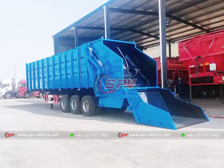 Organic Waste Transfer Semitrailer - Rear Left
