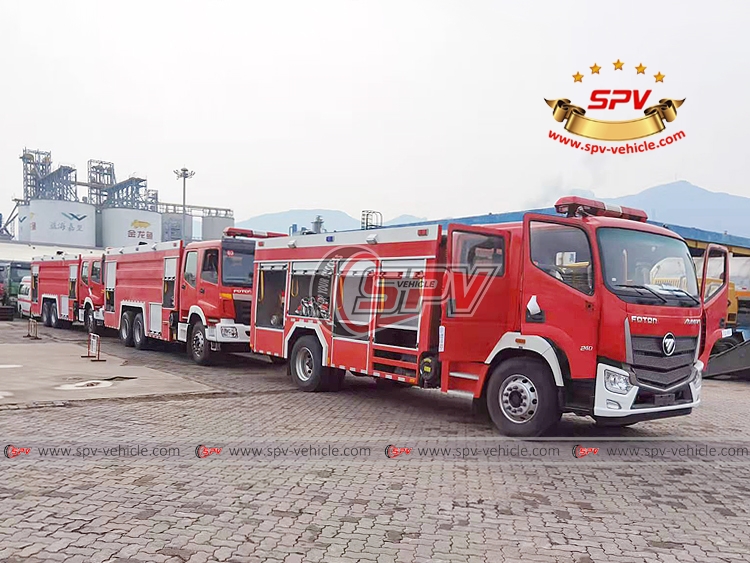 3 Units of FOTON Fire Truck Parking in Loading Port