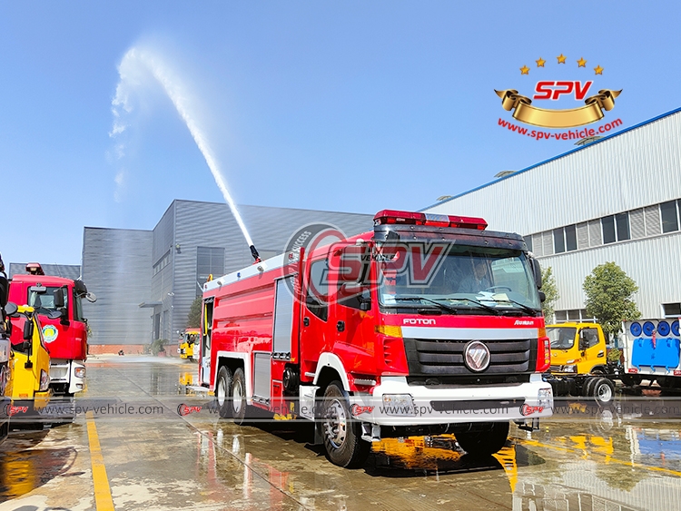 FOTON 12,000 Litres Water Fire Vehicle  - Shotting Water Test